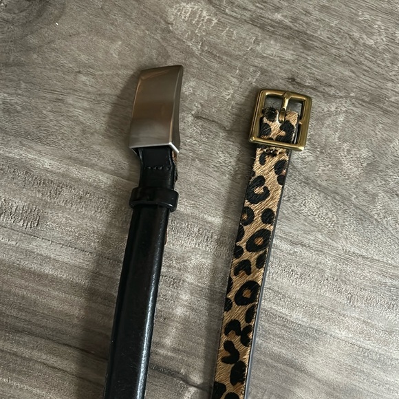 jcrew and target Accessories - Two Belts (leopard from Target and Black and silver jcrew) in great used shape.